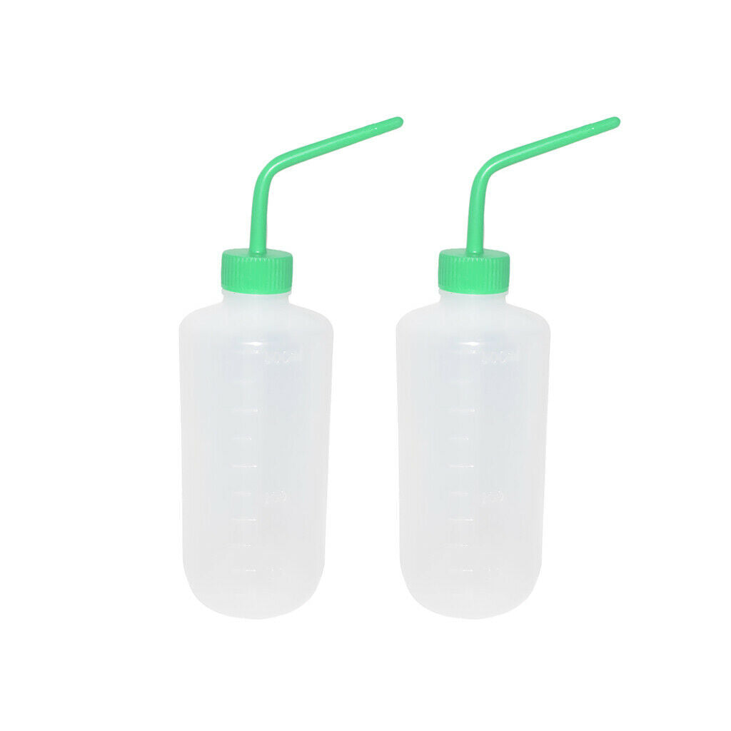 2Pcs 500ml Garden Watering Can Plastic Squeeze Water Soap Wash Bottle Curve