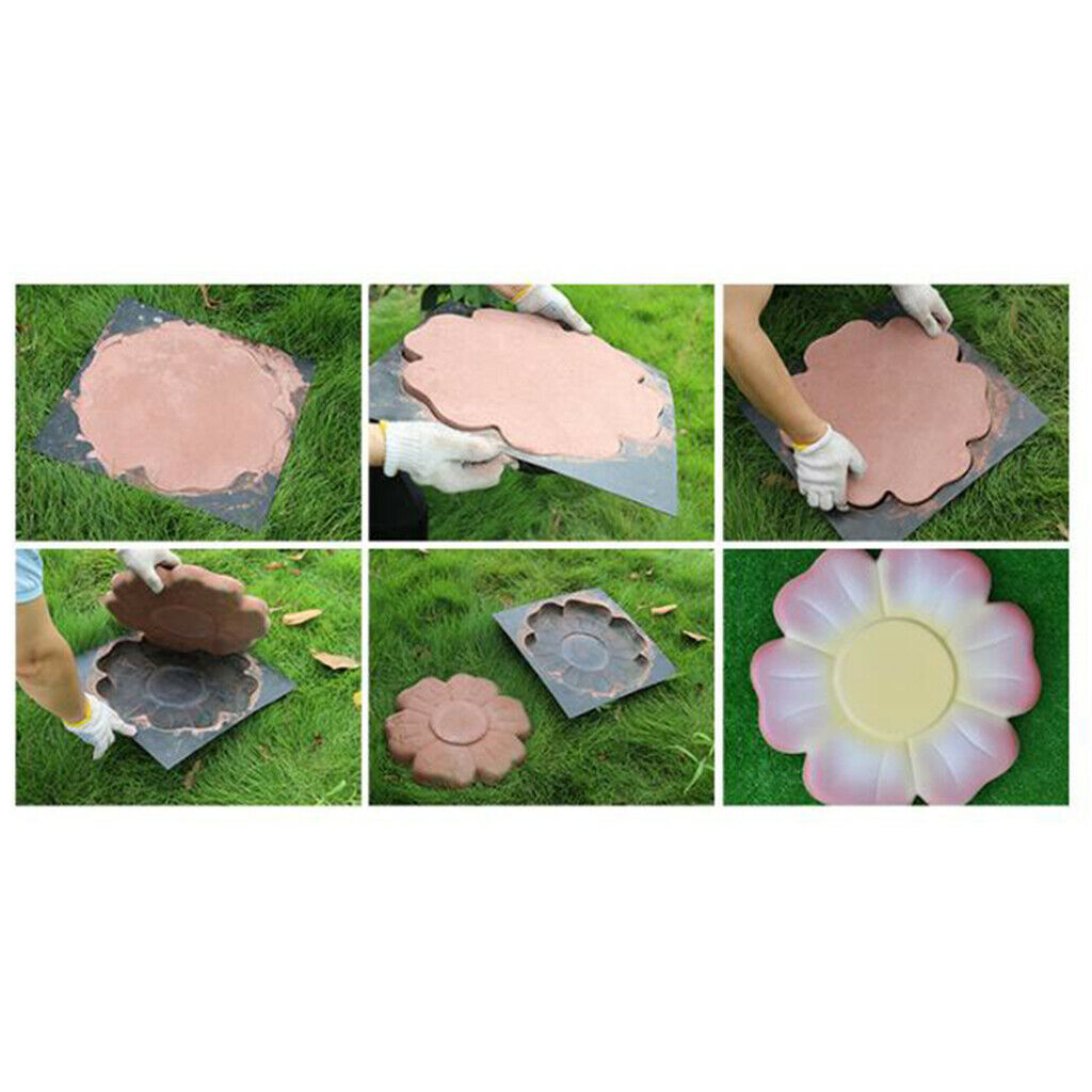 DIY Paving Mold Garden Path Maker Mold Concrete Stepping Stone Cement Pavement