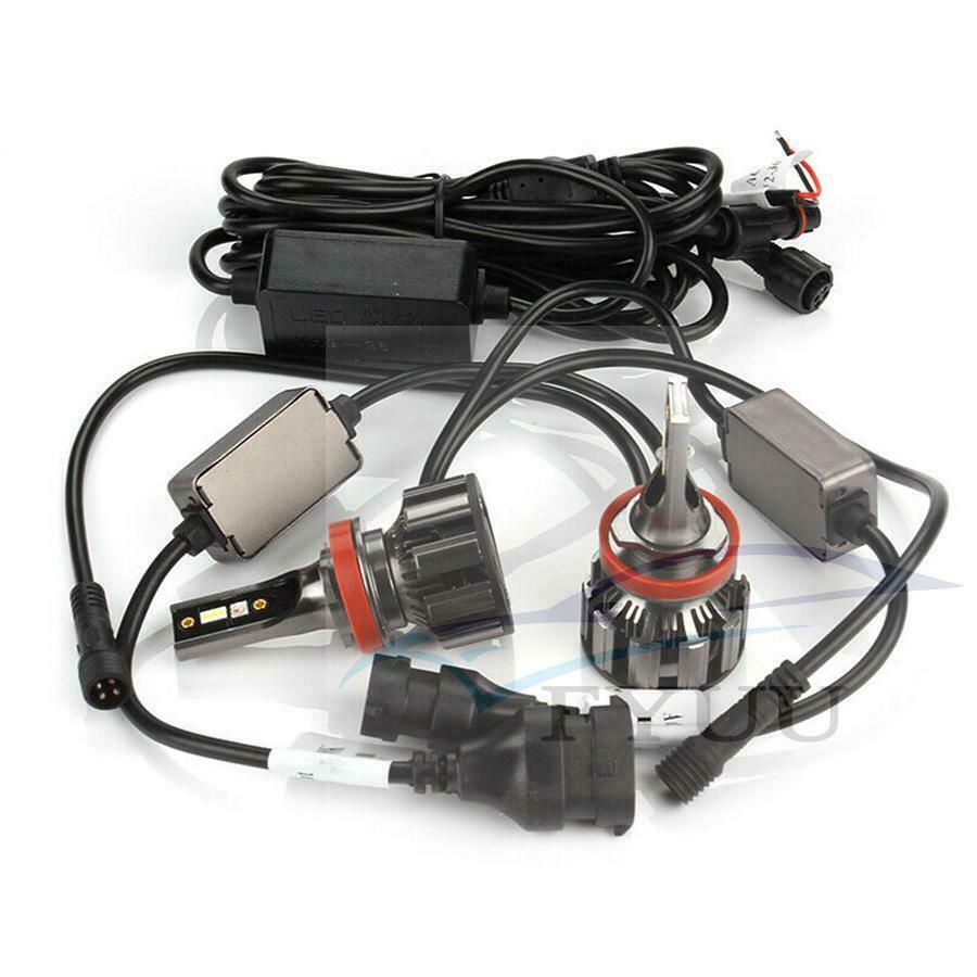 Pair 72W 80000LM Car LED RGB Headlight Kit Phone APP BT Control Bulb Lamp