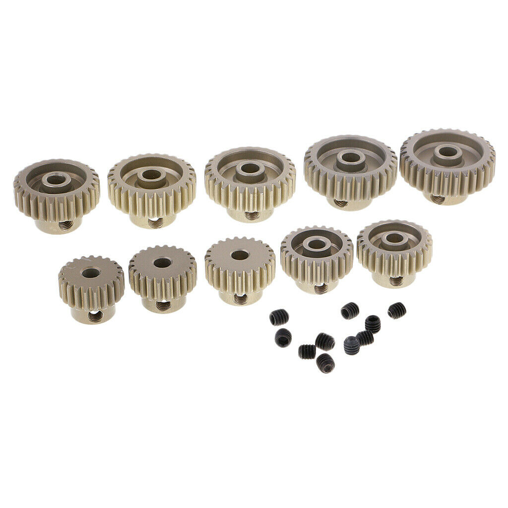 21T-30T Motor Gear Pinion 48DP 3.175mm Diameter for 1/10 RC Car Truck Vehicle