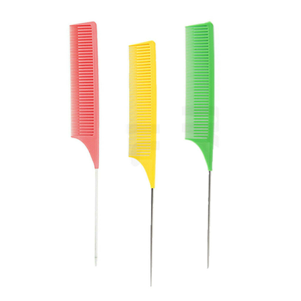 3x Pro ABS Weaving Highlighting Foiling Hair Combs Highlight for Salon Comb
