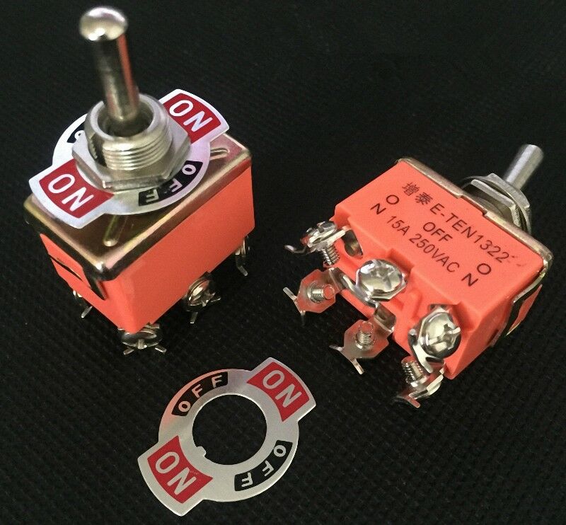 New 2Pcs Heavy Duty DPDT ON/OFF/ON toggle switch High quality [M1]