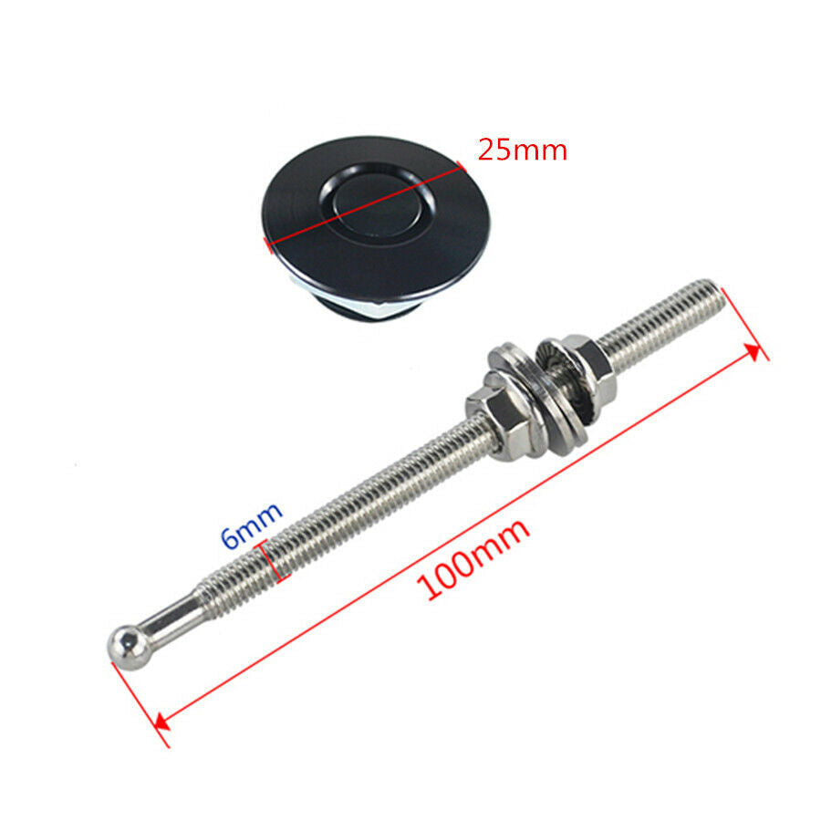 4X 25mm Quik Release Latch Fastener Hood Push Button Billet Pins Lock Long screw