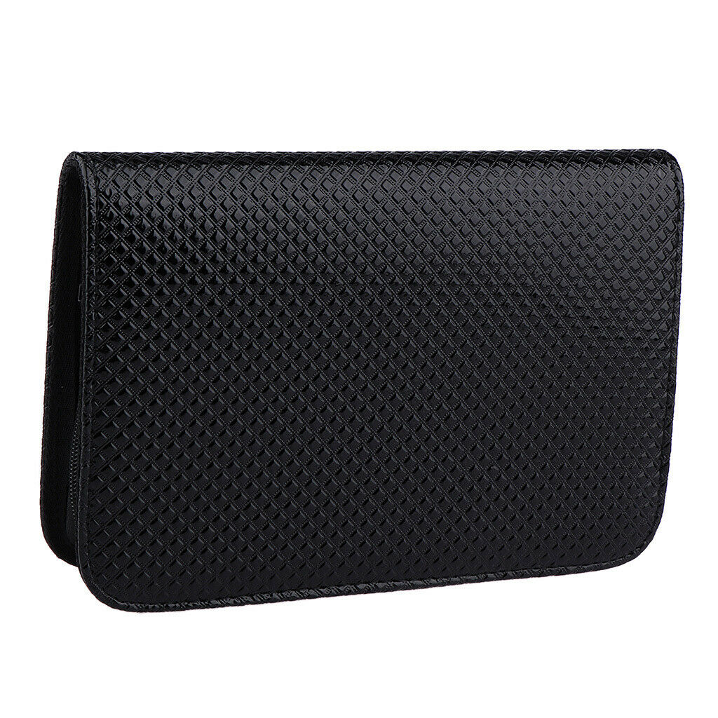 Durable PU Leather Hair Cutting Scissors Holder Case Pet Hairdressing Bag Black