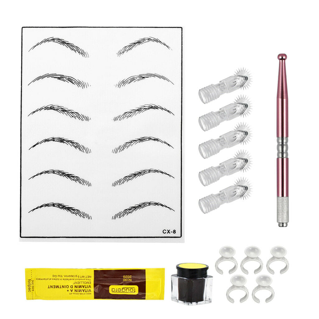 Permanent  Training Pen Kit Eyebrow Practice Exercise Beauty Makeup Tools