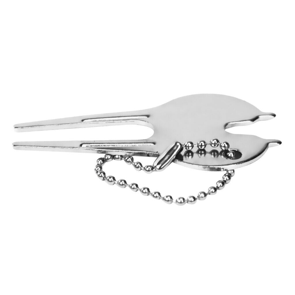 Portable pitch fork golf pitch fork divot tool for course maintenance