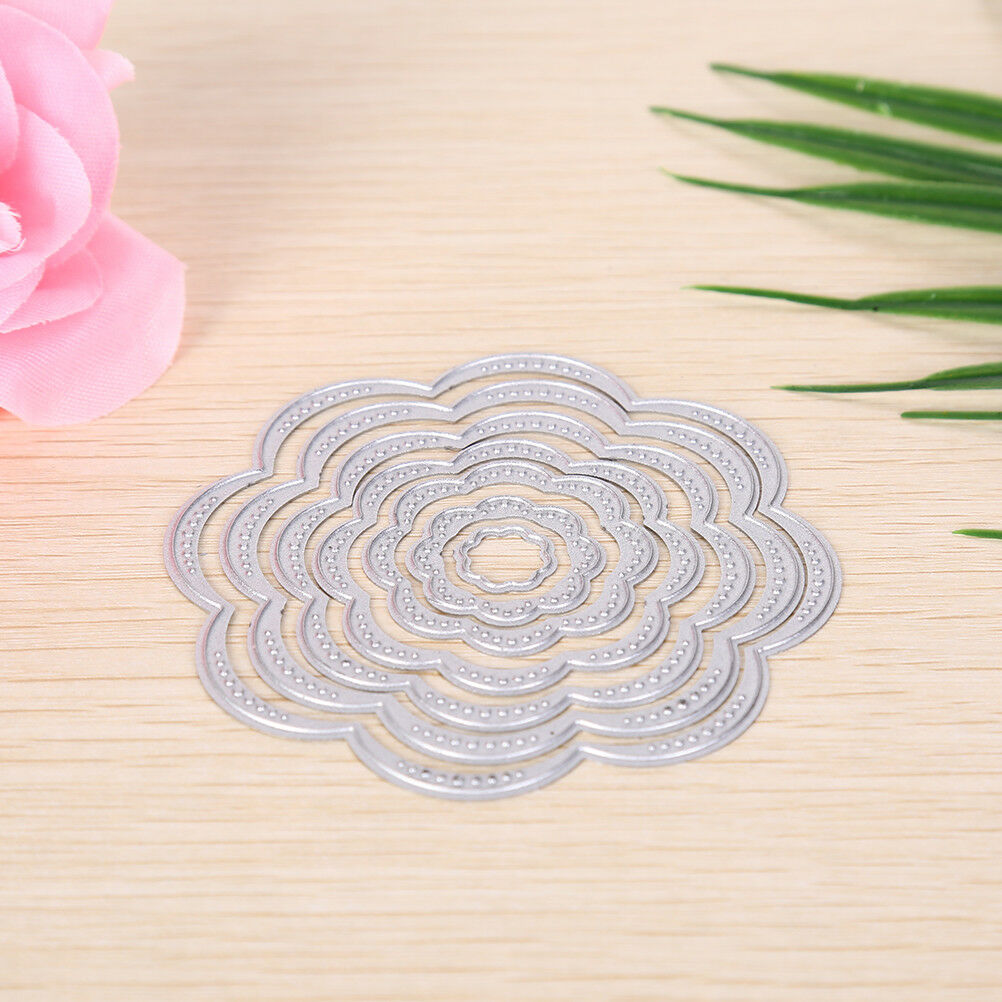 7x Flower Metal DIY Cutting Die Stencil Scrapbook Album Paper Card Emboss.l8