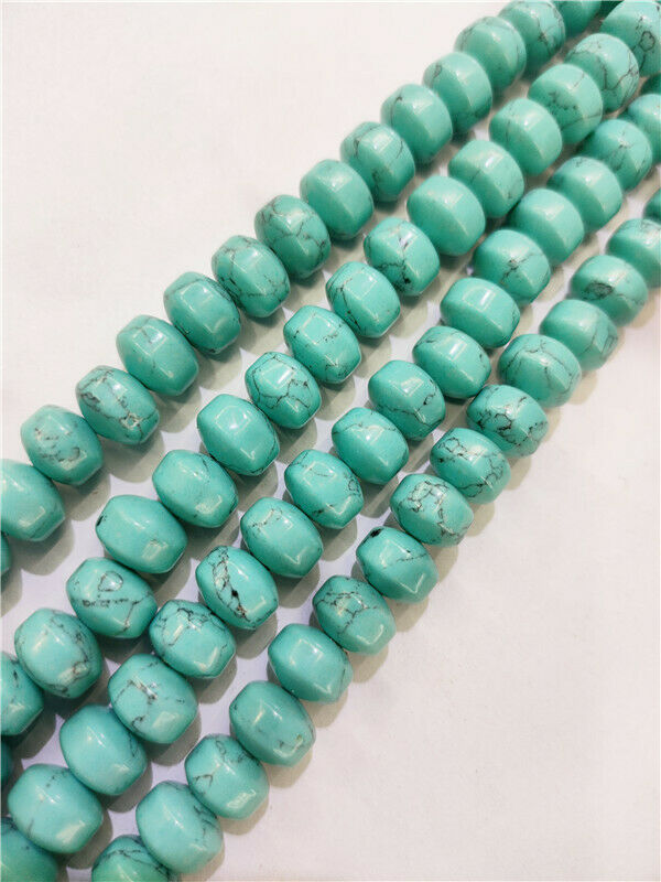 1 Strand 9x7mm Green Turquoise Rondelle Wheel Spacer Loose Beads 15.5inch HH121