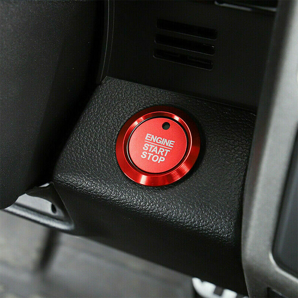 Red Engine Start Stop Ignition Switch Button Cover Fit for Ford F150 17-20