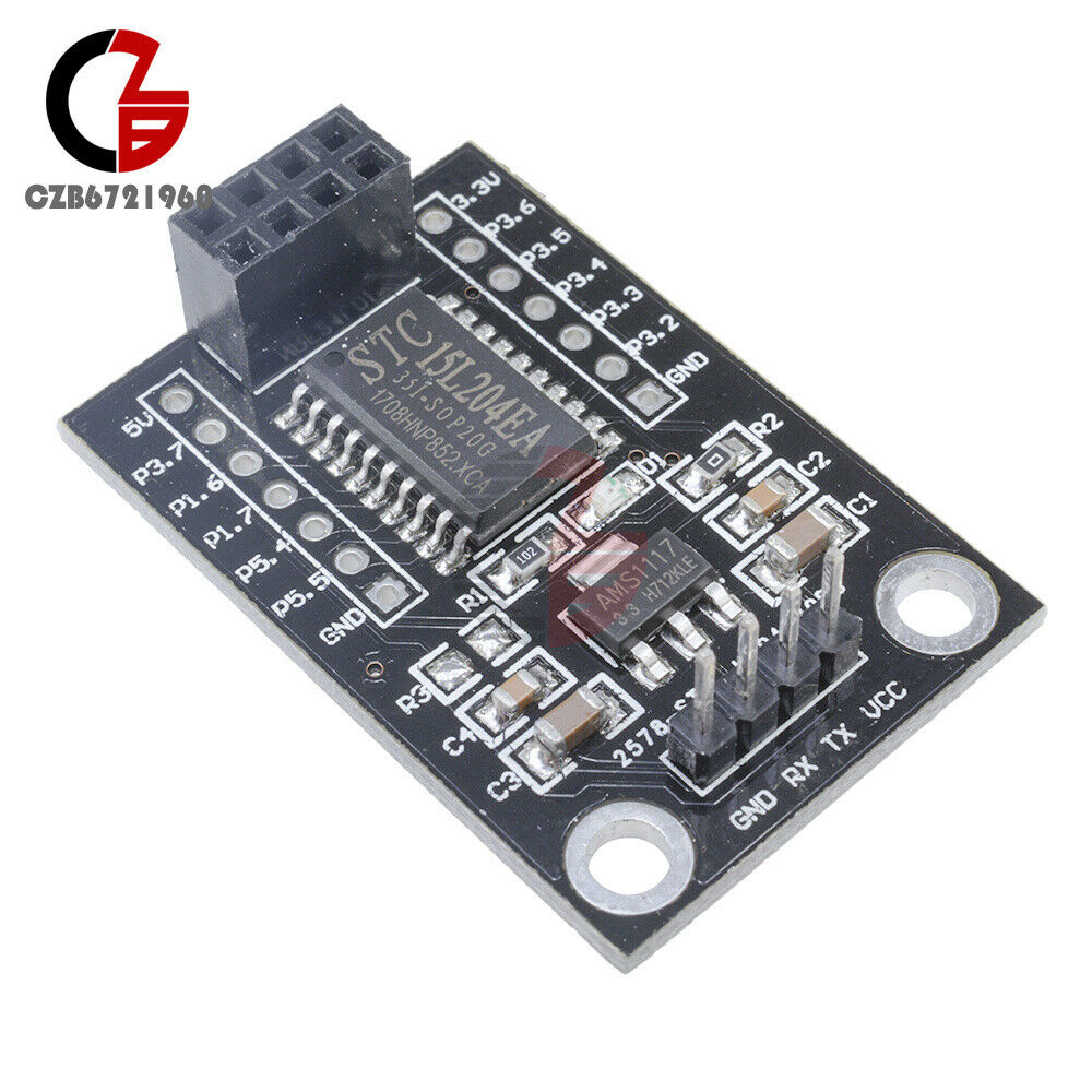 STC15L204 MCU Wireless Development Board With NRF24L01+ 5V-3.3V UART Interface