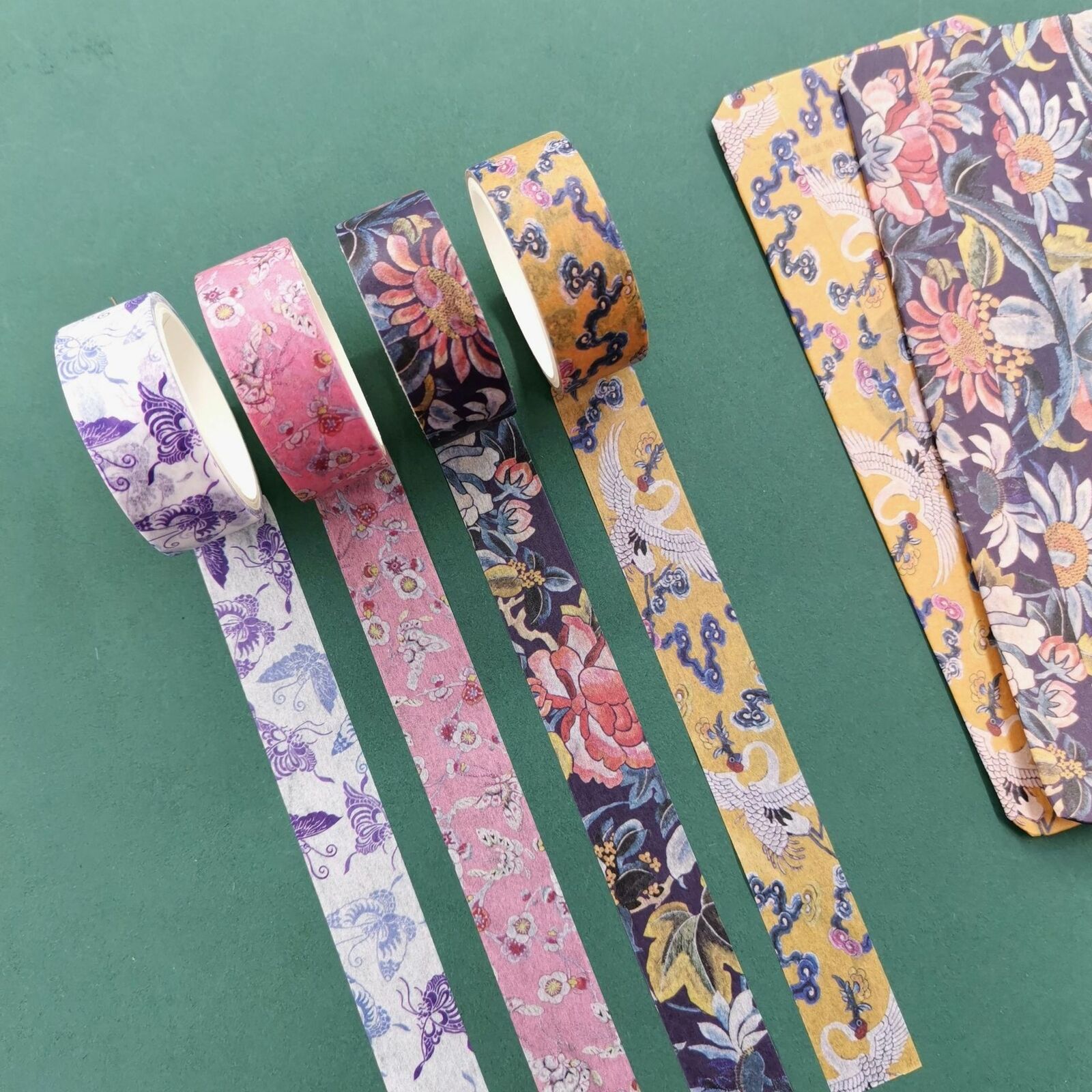 4 Rolls Retro Floral Washi Paper Tape Hand Account DIY Diary Note Stickers Craft