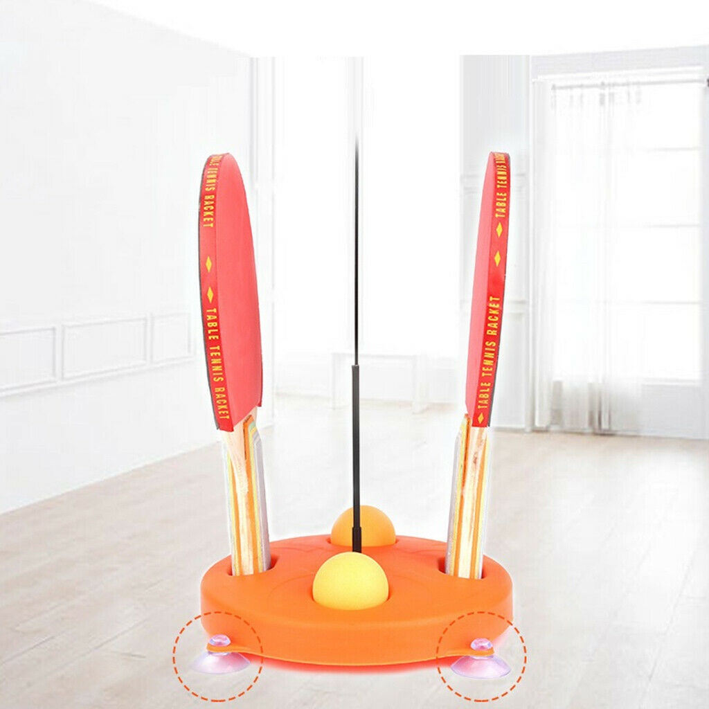 Anti-Slip Table Tennis Trainer Single Playing Robot with Wood Paddle