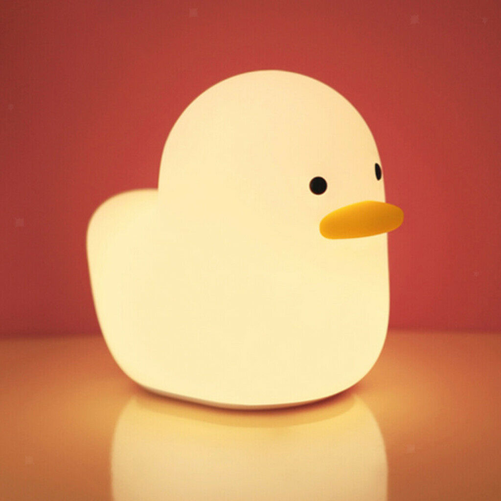 Cute Duck Night Light Children Nursery Bedside Desk Tap Lamp Kids Gift