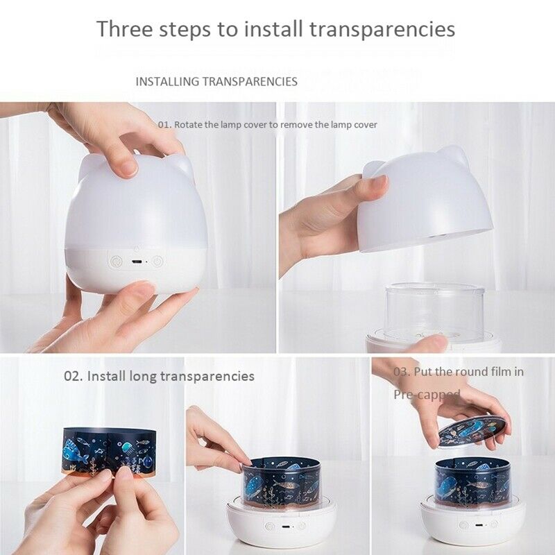 Projector Lamp Starry Sky Projector Lamp Mini Rotating Bedside Romantic AtmospT7