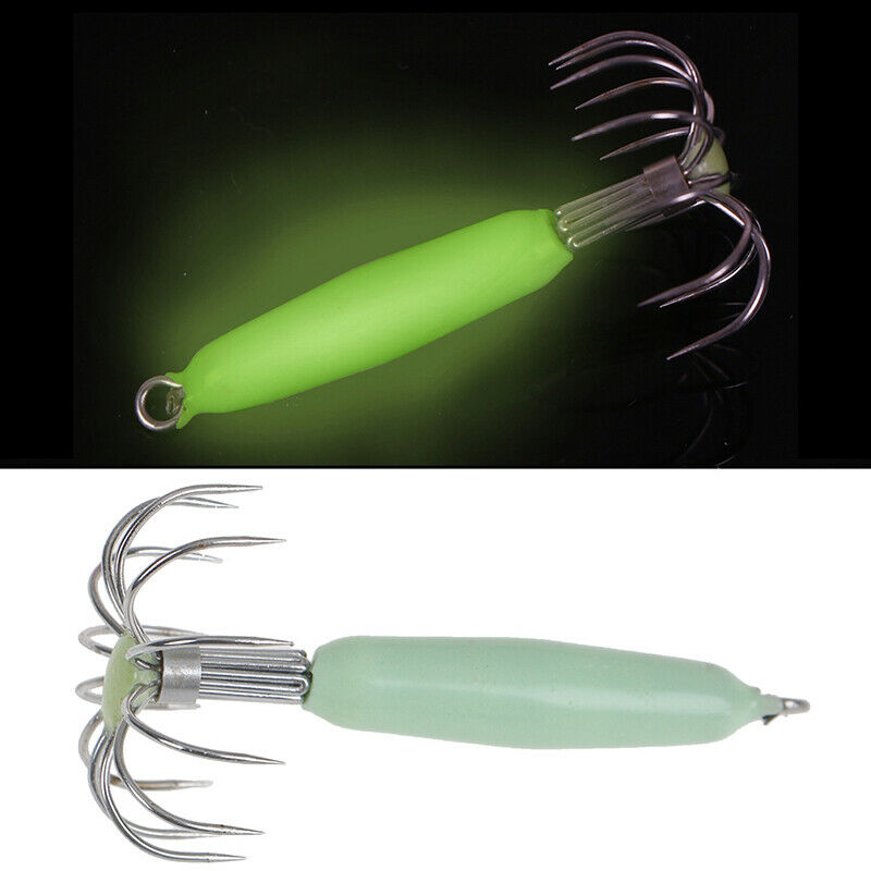 1Pc Fish Hook Luminous Squid Hook Fishing Tackle Lure Squid Jig Lure with HookUS