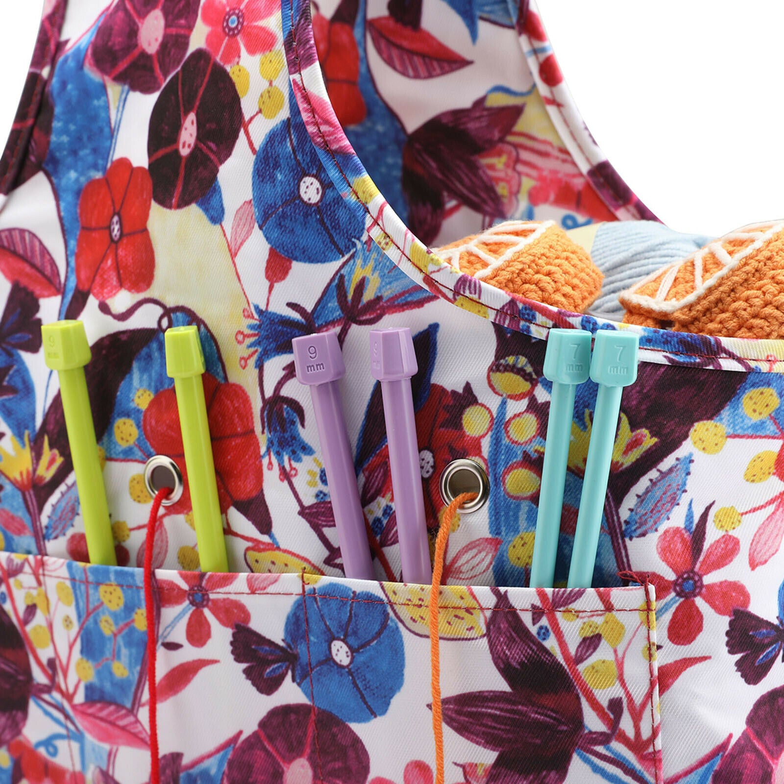 Travel Wrist Bag Knitting Tote Bag Yarn Crochet Hooks Knitting Needles