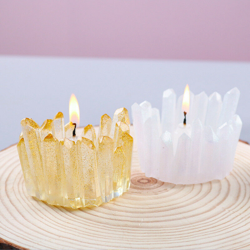 Stone Candle Holder Silicone Mold for DIY UV Expoy Manual Mirror Storage .l8