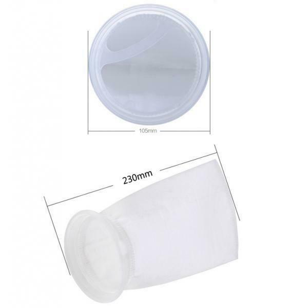 6pcs 150um Aquarium Tank Filter Bag   Tank Felt Filter Sock 4" Ring Dia.