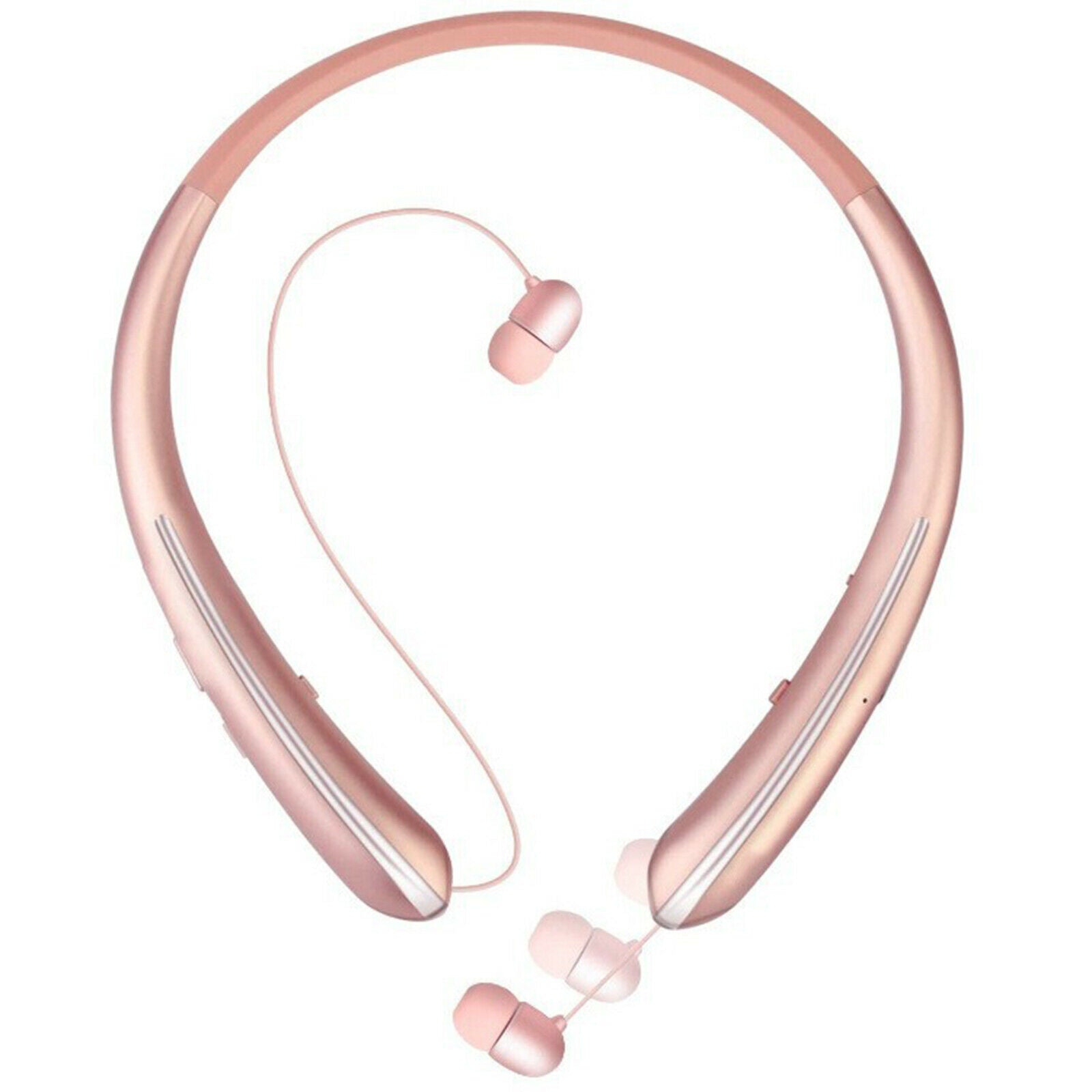 Wireless Women Bluetooth 5.0 Retractable Earbuds HD Headset Sports Neckband