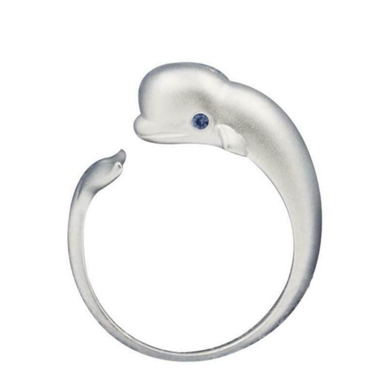Cute Whale Rings for Women Girls Dainty Open Expandable Adjustable Jewelry