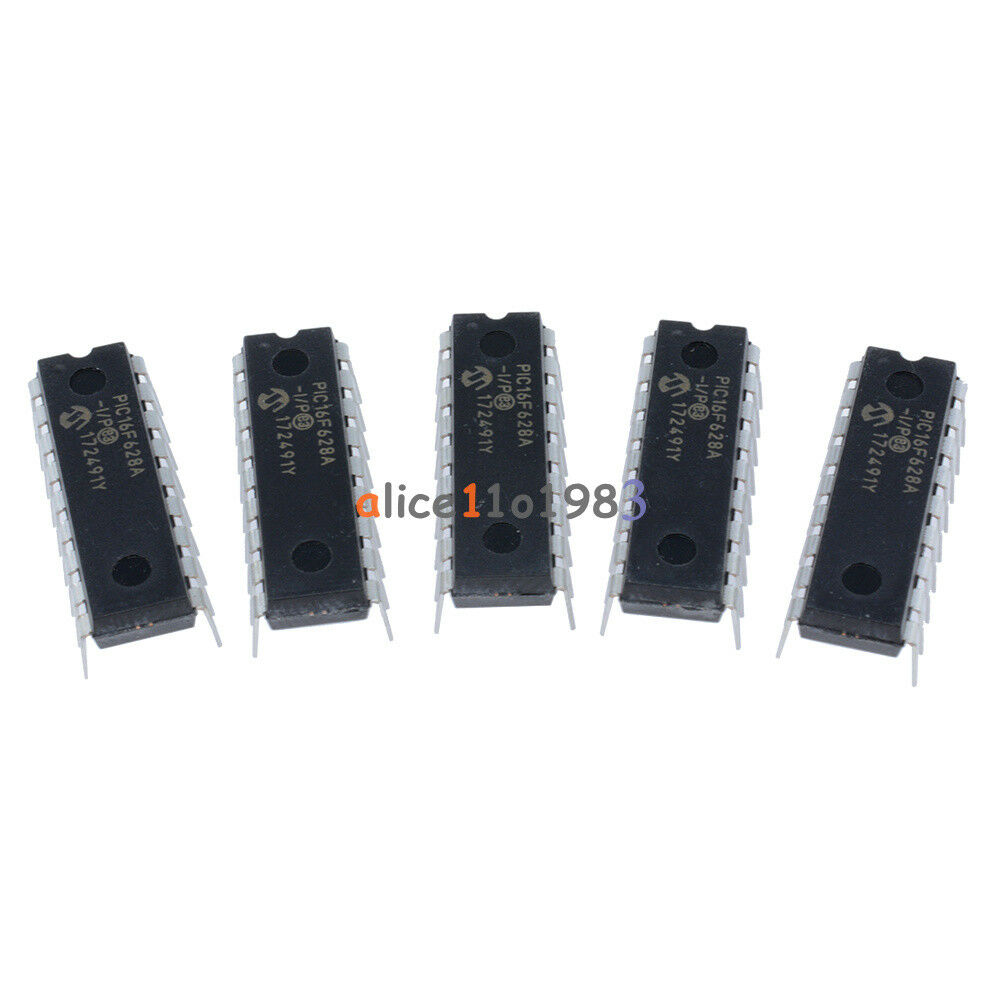 5Pcs IC Microchip DIP-18 PIC16F628A-I/P 16F628A DIP18 Microcontroller