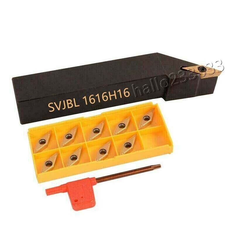 93° SVJBL 1616H16 External Lathe Turning Tool Holder + VBMT160404 Turning insert