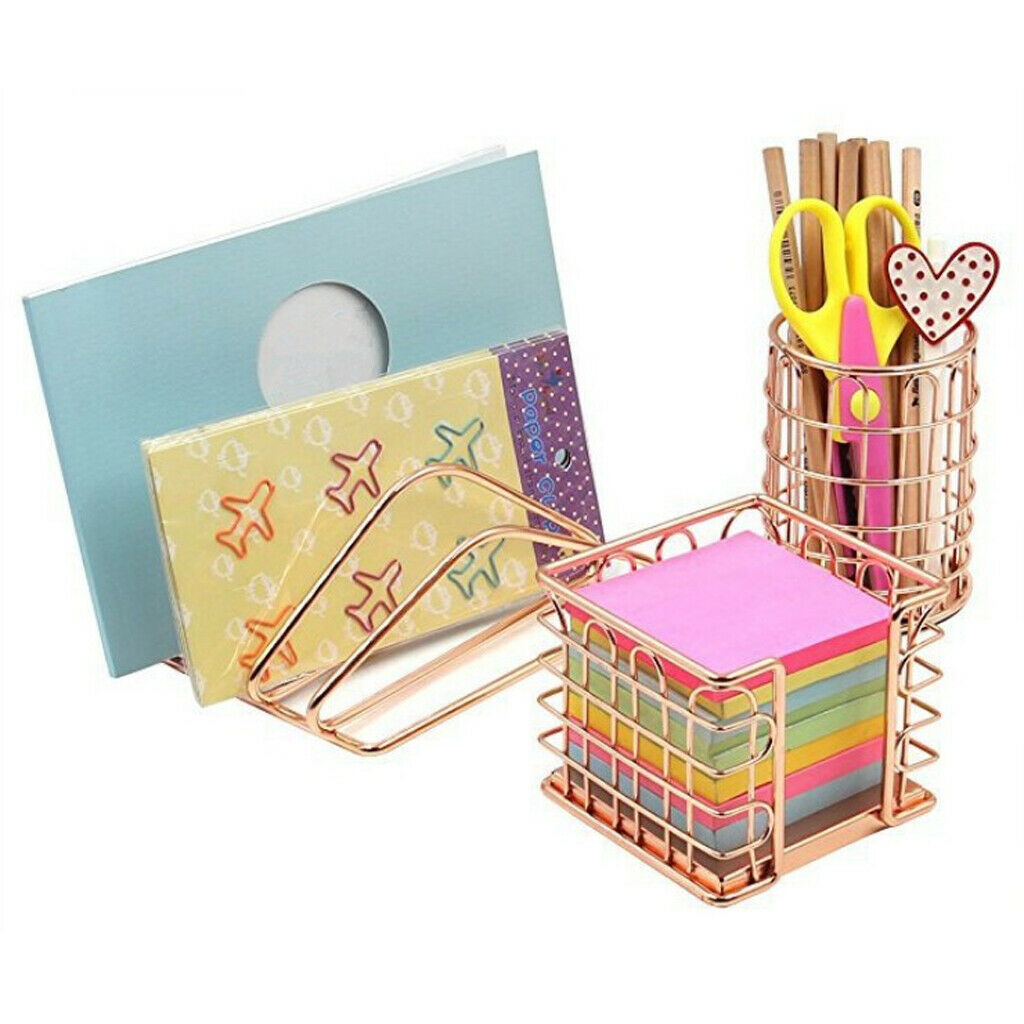 Golden Plated Magazine Newspaper Holder Basket - Magazine Rack - Desk or Table