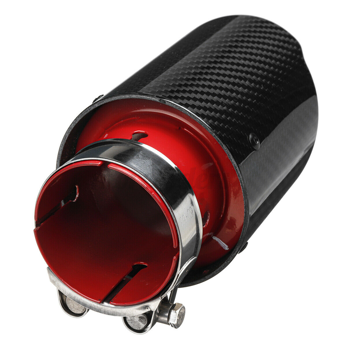 2x 2.5'' 63mm-89mm Carbon Fiber Car Exhaust Pipe Tip Trim Muffler End   +