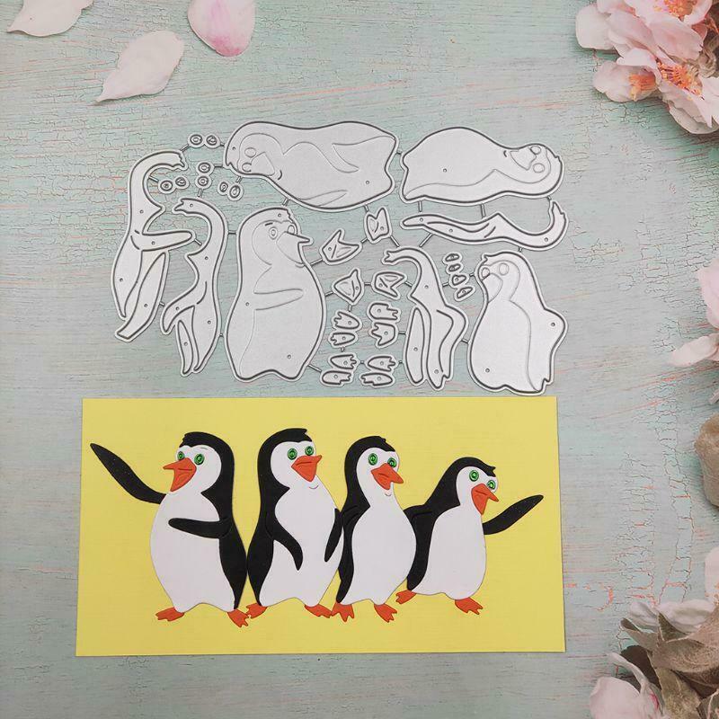 Penguin Metal Cutting Dies Stencil Scrapbooking DIY Album Stamp Paper Embossing