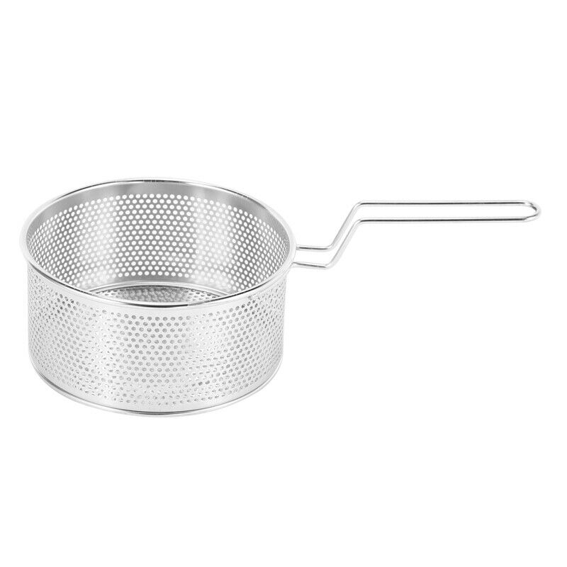 304 Stainless Steel Hot Frying Fried Basket Frying Pan Filter Food Colander OiZ4