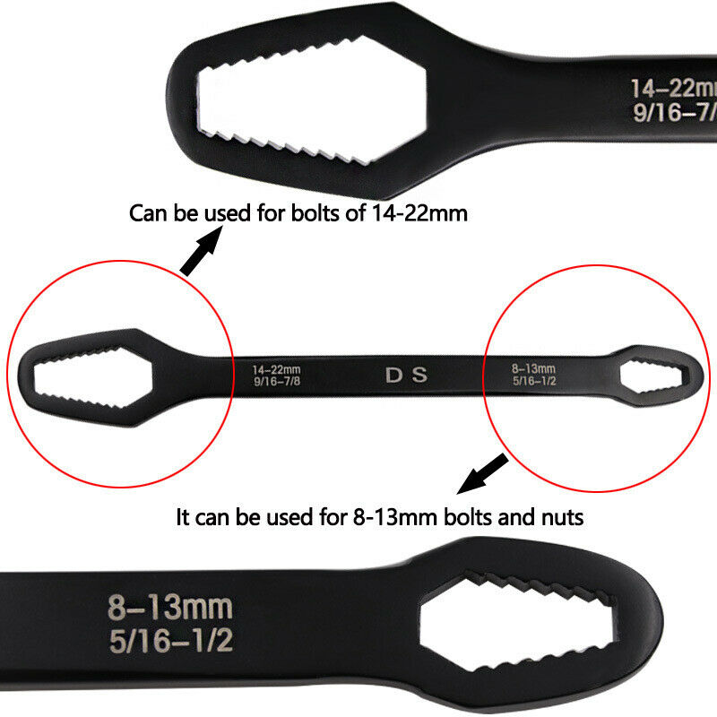 8-22mm Adjustable Two Head Double Use Special-Shaped Head Wrench Mainten Tools