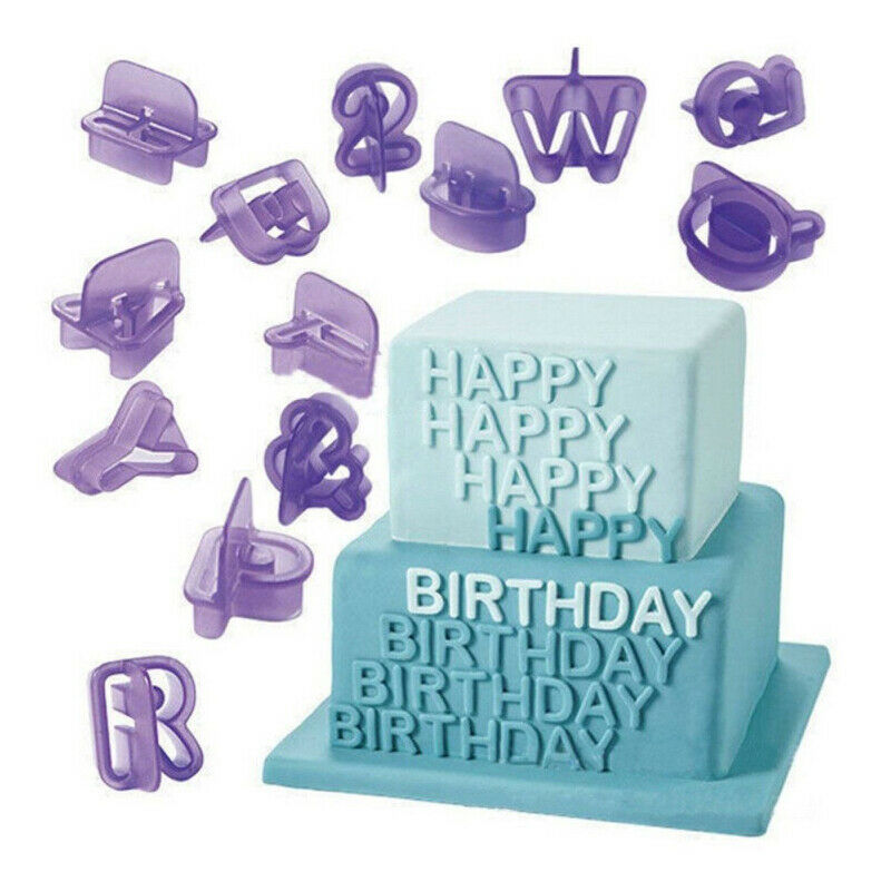 40Pcs Chocolate Moulds Alphabet Letter Cookie Cutters Cake Decorating Molds