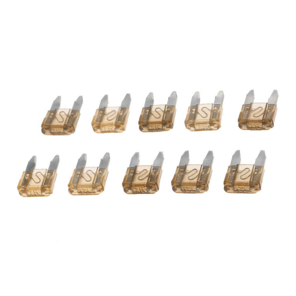 10 Pieces  7.5A Blade Fuse Set Kit Brown for Auto Car
