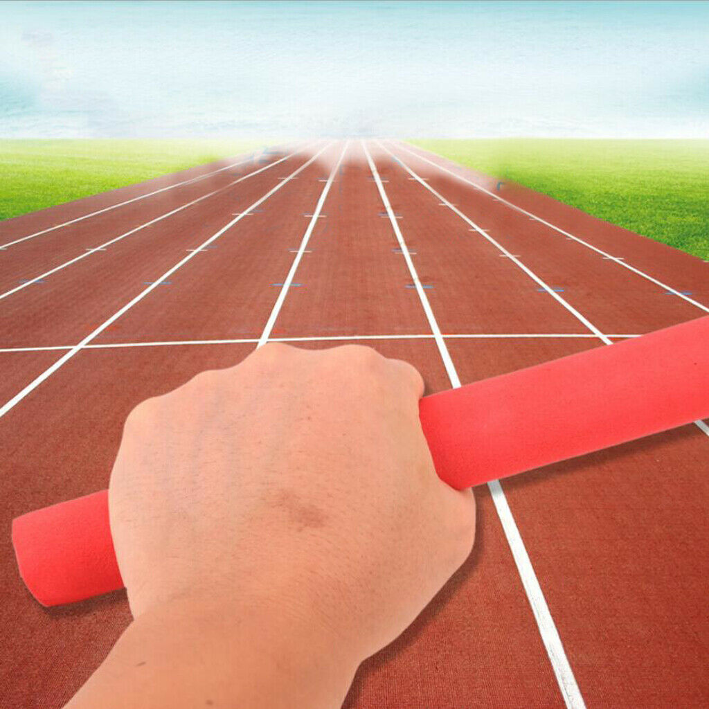 Stainless Steel Foam Relay Baton for Track and Field Outdoor Running green