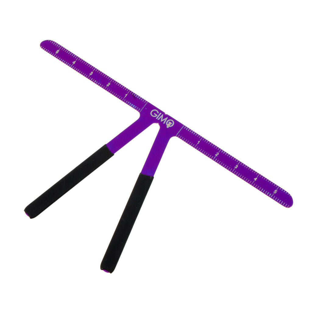 3-Point Tattoo Eyebrow Makeup Caliper Stencil Shaper Balance Ruler Purple