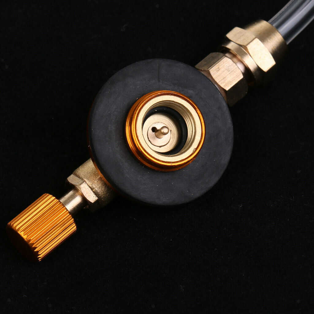 Camping Flat Tank Gas Guide Tube 2 Adjustable Valves Adapter