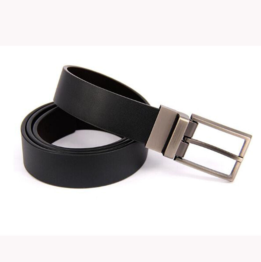 Men's Reversible Leather Belt Classic & Fashion Designs Belts with Pin Buckle
