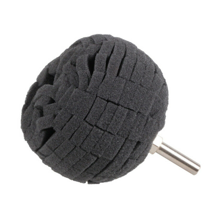 3Pc Black 3" Buffing Ball Finishing Buff Polishing Pad For Car Cleaning Buffing