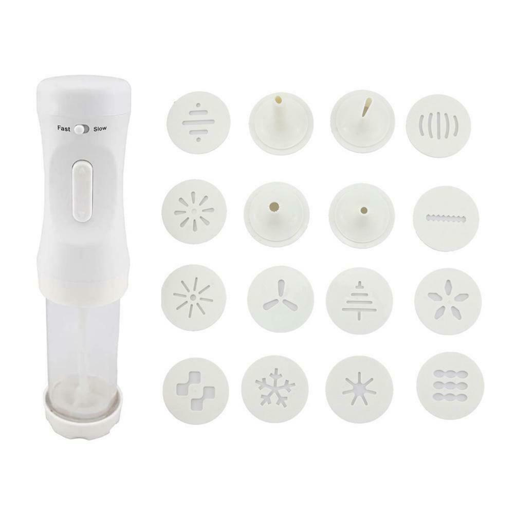 Cookie Maker Kits Electric Cookie Decorating Tool with 12 Discs and 4 Icing Tips
