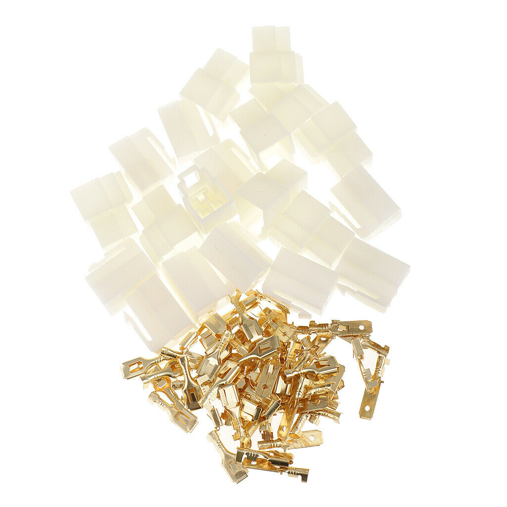 10x Car Male Female 3 Way Pin 6.3mm Locking Connectors Plug & Socket
