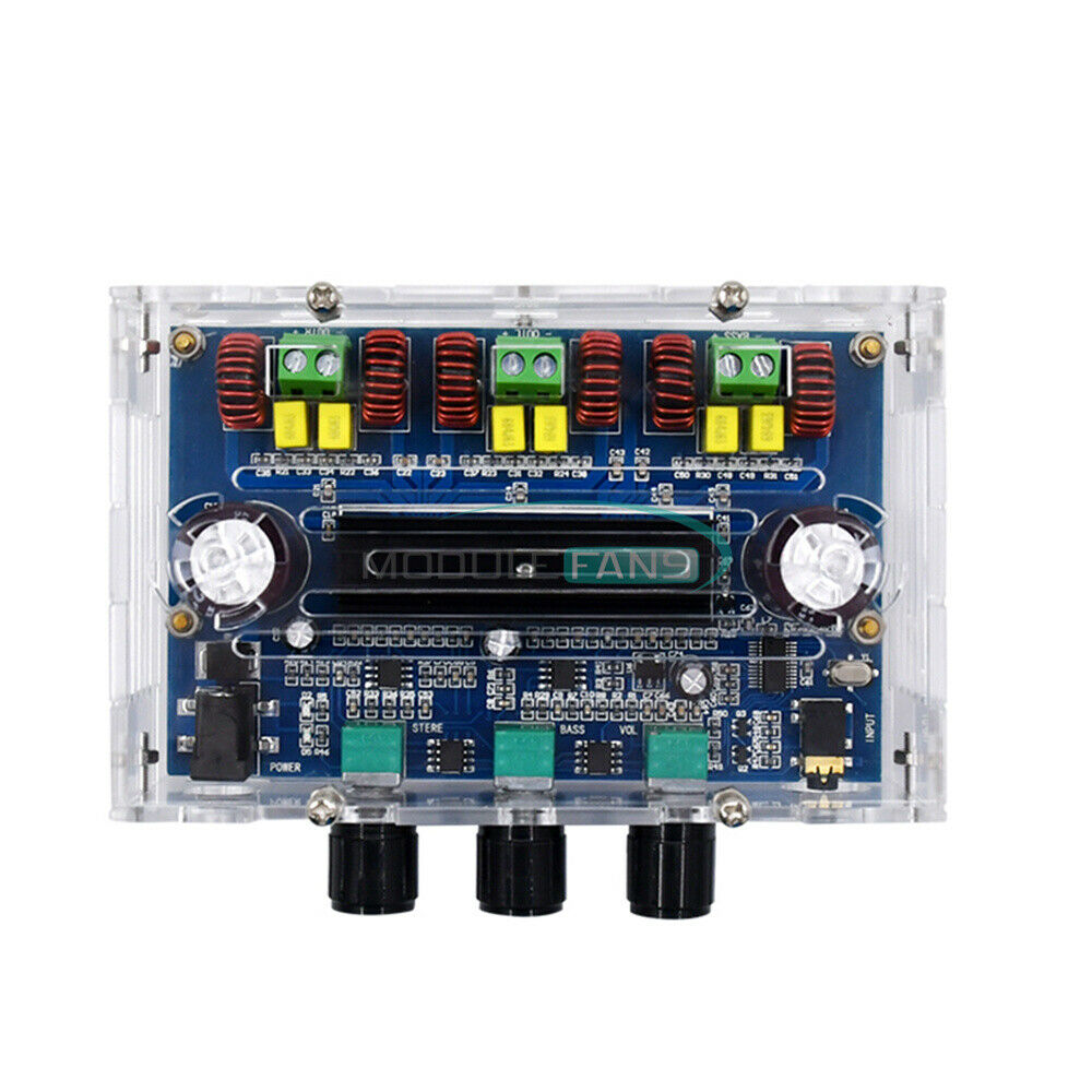 Bluetooth 5.0 Digital  High Power Amplifier Board TPA3116D2 2.1 Channel w/ Shell