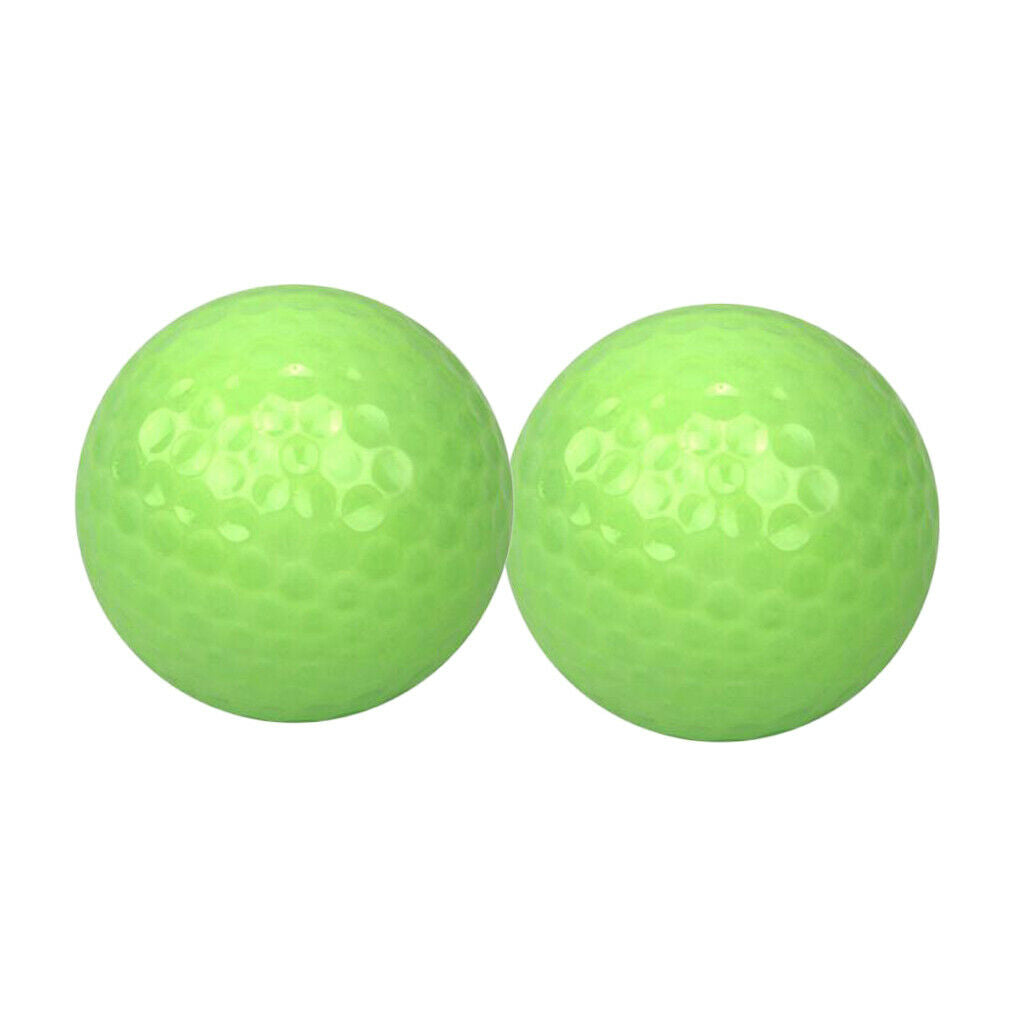 2Pcs green fluorescence glowing golf balls glowing night light
