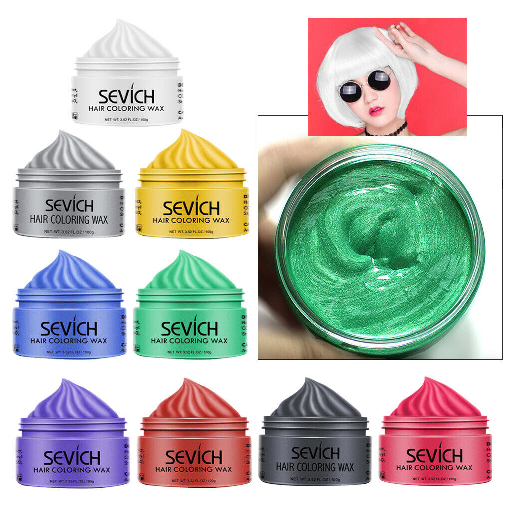 Hair Color Wax Temporary Dye Salon DIY Molding Coloring Wax Mud White