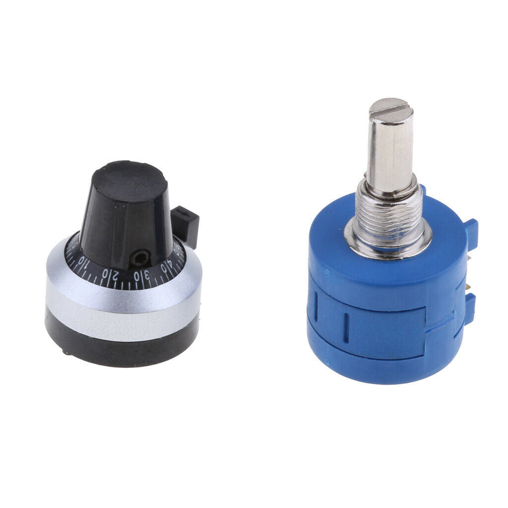 100 Ohm setting potentiometer 10 turns with counting disc rotary knob
