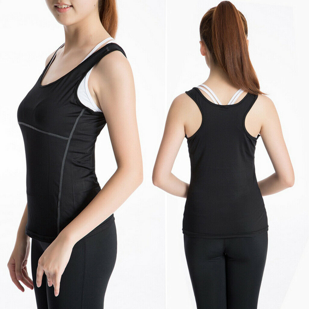 2x Sports Women's Tights Vest Running Yoga Fitness Quick-Drying Vest T-Shirt