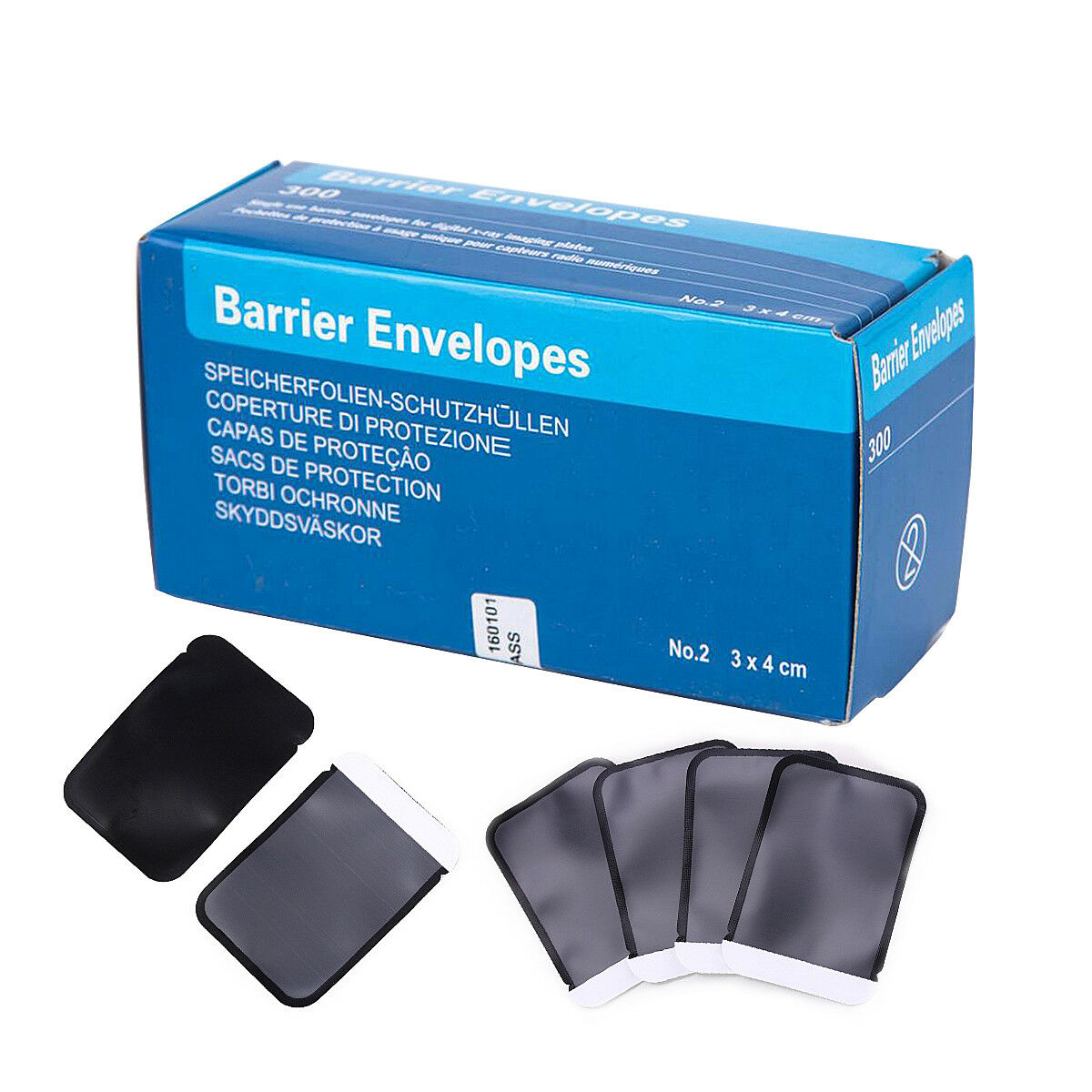 5 Packs Dental Digital X-Ray Scan Barrier Envelopes Phosphor Plate 33*44mm