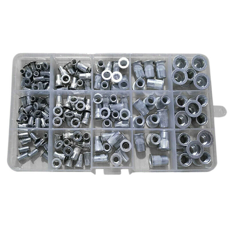 150Pcs M3 M4 M5 M6 M8 Aluminum Rivet Nut Kit Metric Cap Assort D9E8E8