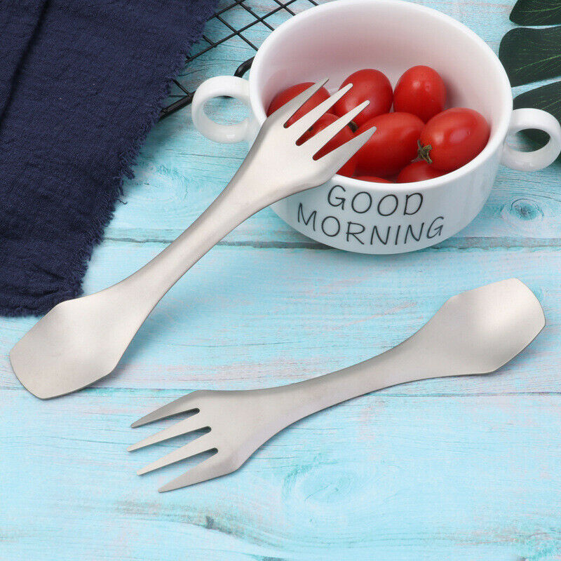 3 in 1 Titanium Spoon Fork Outdoor Mini Ultralight Titanium CutleryBDAU