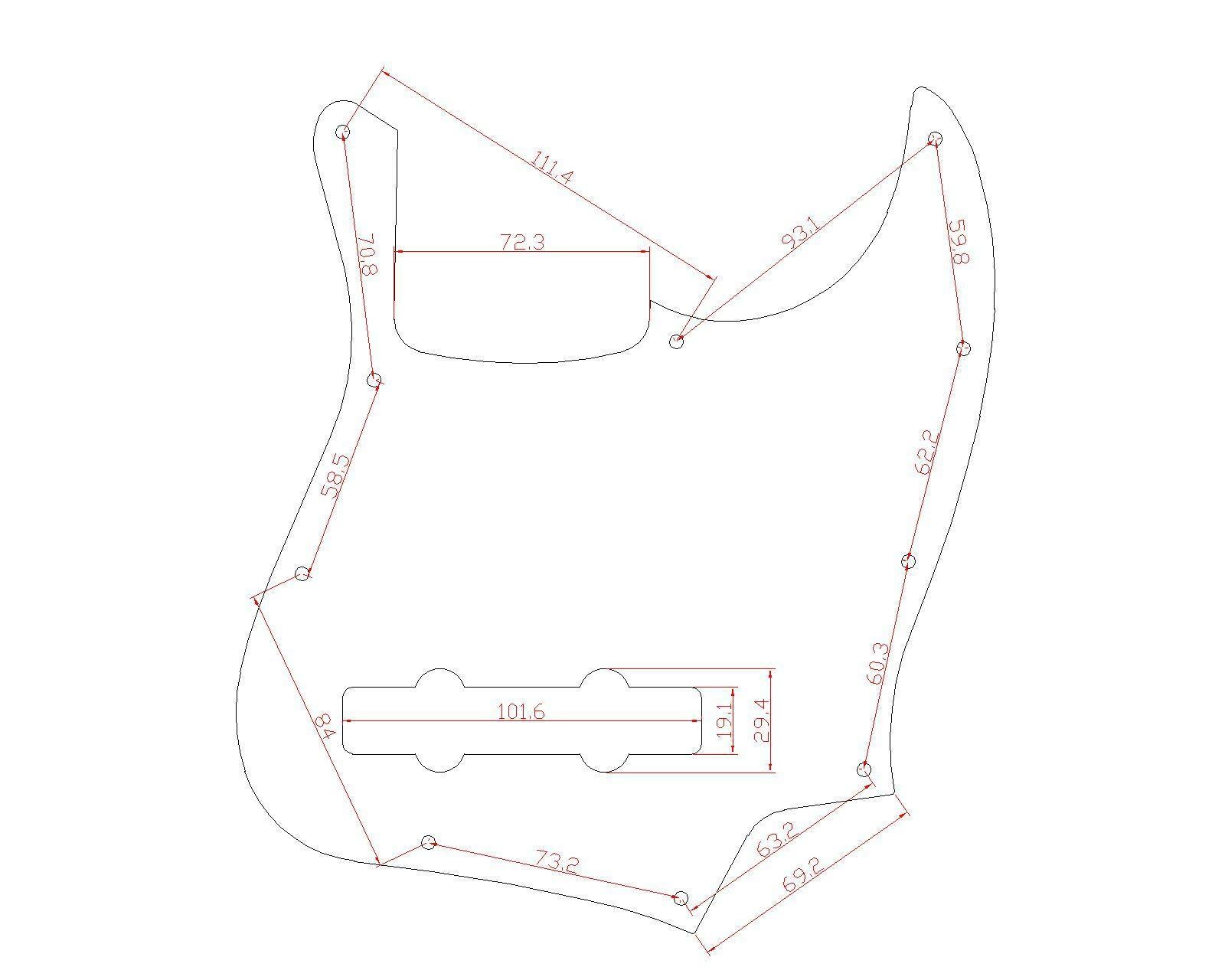 Mirror 5 String Jazz Bass J Bass Pickguard Scratch Plate for US/Mexican Fender