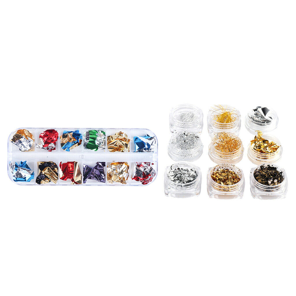 Salon Crafts Nail Foil Flakes Fragments Nails Art Design Supplies Decals